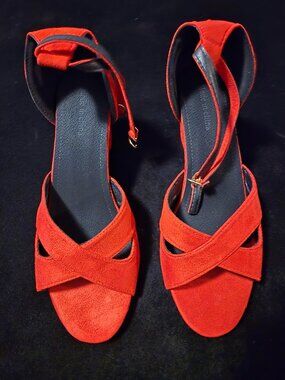 Red soft dress shoe
